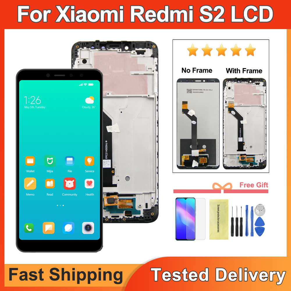 5.99 inch LCD display for Xiaomi Redmi S2 Touch screen Digitizer Assembly 1440*720 Frame with Free Tempered Glass and Tools