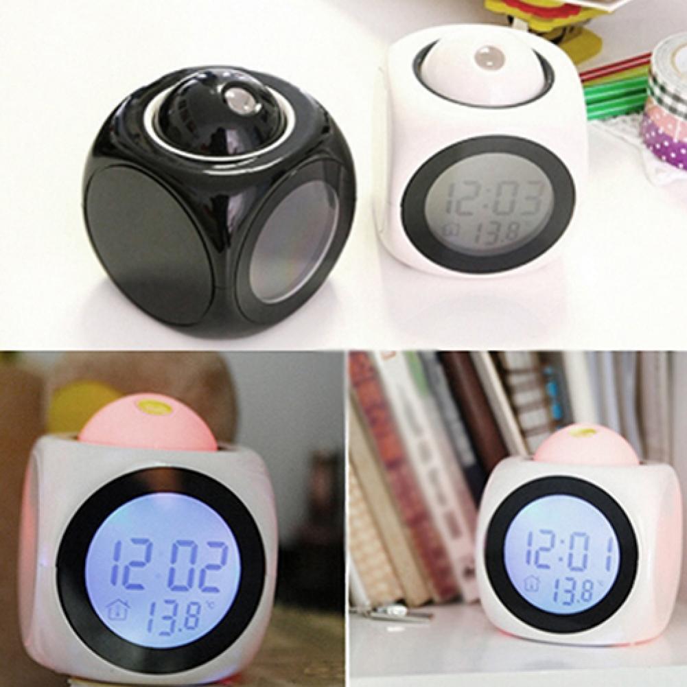 Multifunction LCD Display Voice Talking Projection Time Temp Display Alarm Clock