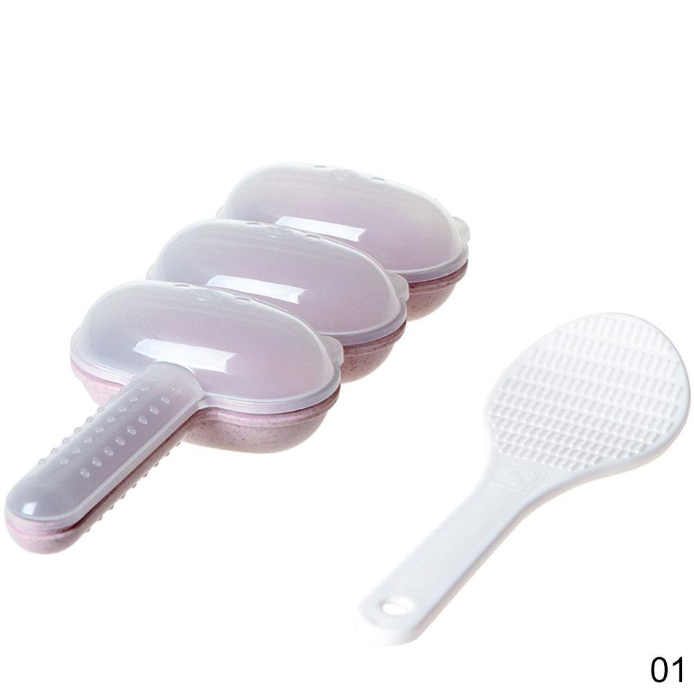 DIY Mini Rice Ball Tool Sushi Maker Lovely Expression Rice Ball Shaker with Rice Paddle Children Lunch Make Kitchen Supplies: 02