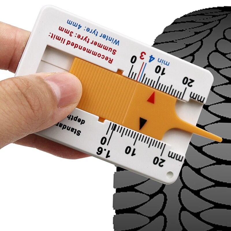 1 Pcs Tyre Tread Depth Measure Tool 0-20mm Indicator Gauge Auto Car Motorcycle Trailer Van Wheel Depthometer