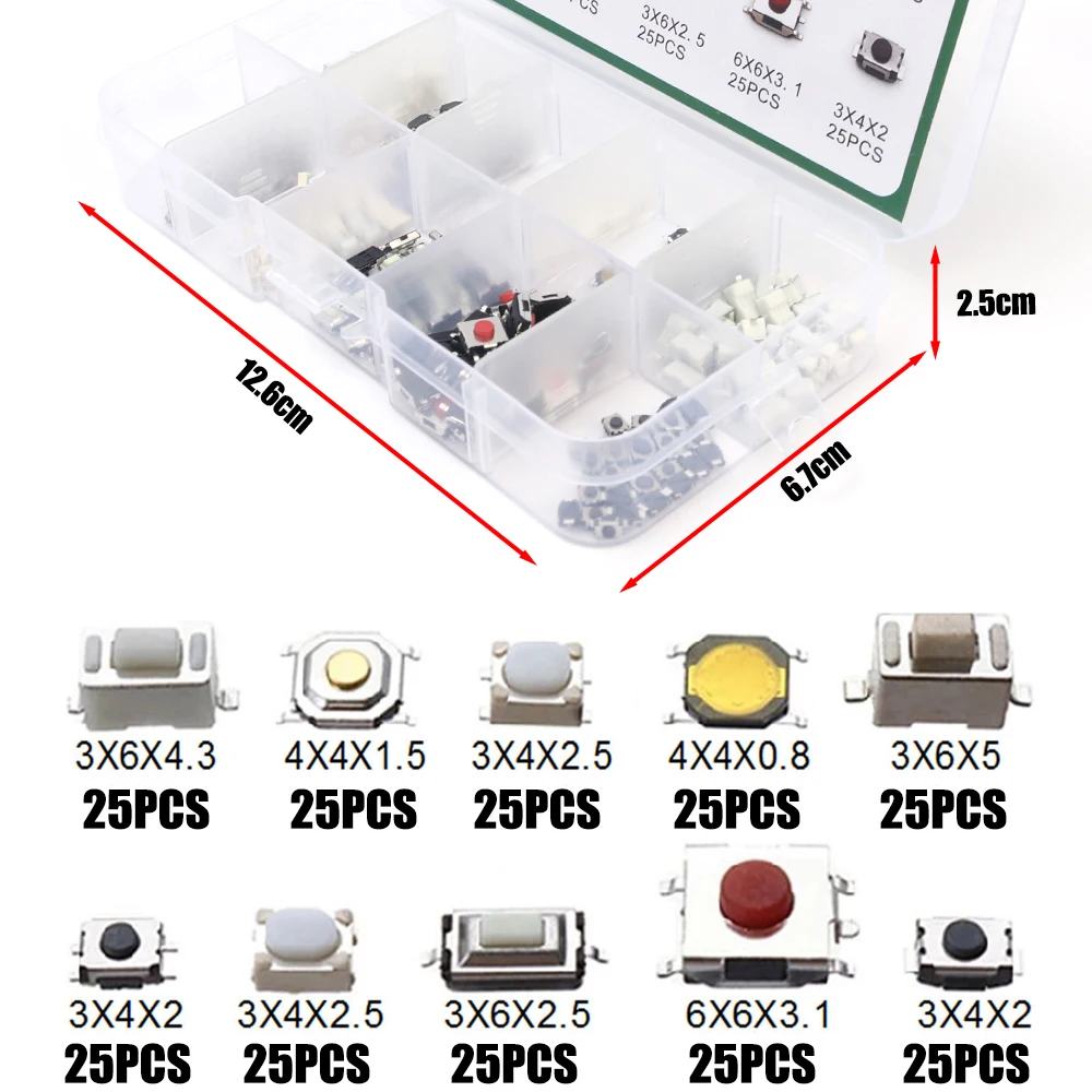 Auto-Fernbedienung, Touch-Schalter, 10 Stile, Autoschlüssel, Knopf, Touch-Mikroschalter mit Box, Audio, Computer, TV, PCB, Drucktastenschalter: Lila