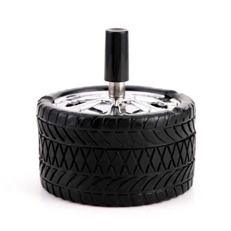 Ren tryk dæktype vindtæt rotation dæk askebæger tryk roterende metalforsegling askebæger sort bildæk askebæger tryk rotation