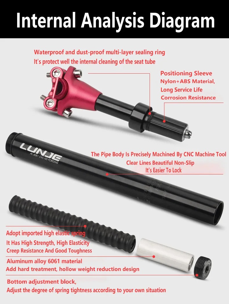 Bike Seat Post 27 2 Seatpost Suspension Dropper Post MTB Suspension Shock Absorber Accessories Mtb Suspension Seat post