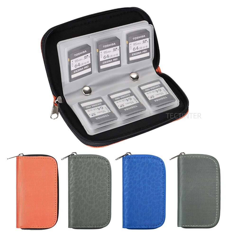 22 Slots Geheugenkaart Opbergtas Draagtas Wallet Box Voor Cf/Sd/Micro Sd/Sdhc/Ms/Ds Protector Pouch Game Accessoires