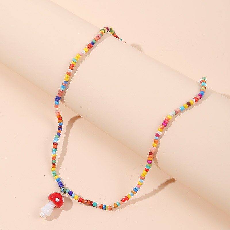 Boho Chic koraliki naszyjnik kobiety moda kolorowy łańcuszek na szyję czeski czarny Choker naszyjniki biżuteria Charms Party prezent 2021: NA064-1