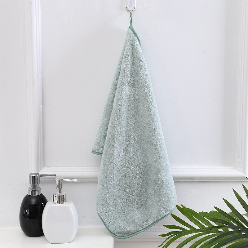 Microfibra seca rápida coraline toalha rosto afiação toalha absorvente mais grosso limpar cozinha de mesa para crianças adultos: light green