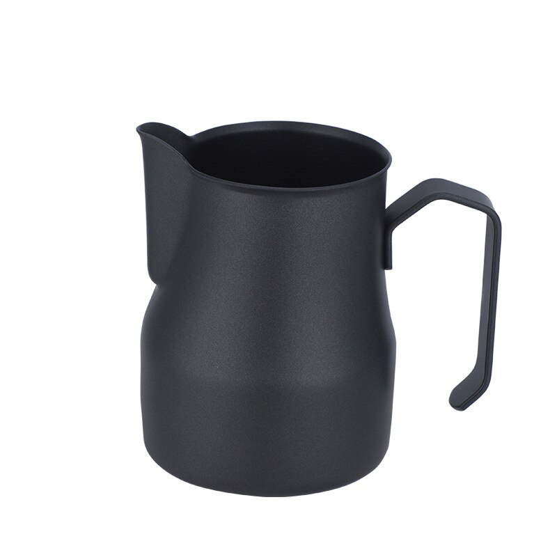 Italiaanse Stijl Zwart Non Stick Melk Opschuimen Jug, Melk Werper, Melk Cup: 640ml