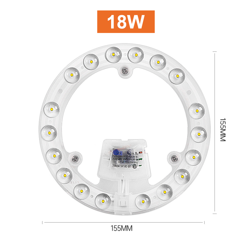 Modulo plafoniera a portato 220v 12w 18W 24W 36W 48W 72W Pannello portato Luce di ricambio Ventilatore a soffitto Lampada da parete Modulo rotondo: variabile / 3w