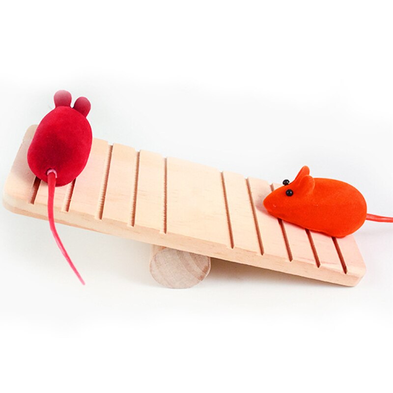 Holz Hamster Maus Tunnel Rohr Spielzeug Hamster KäFeige Spielzeug Wippe Haustier Holz Hause Kleine Ebene Ratte Mäbenutzen Haus Spielen Schaukel ratte Spielzeug: seasaw