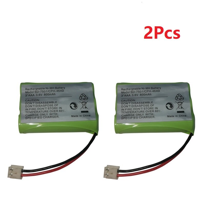 Cordless Home Phone NiMH 800mAh 3.6V Rechargeable Battery for Motorola SD-7501 V-Tech 89-1323-00-00 AT & T Lucent 27910 CPH-464D: Black