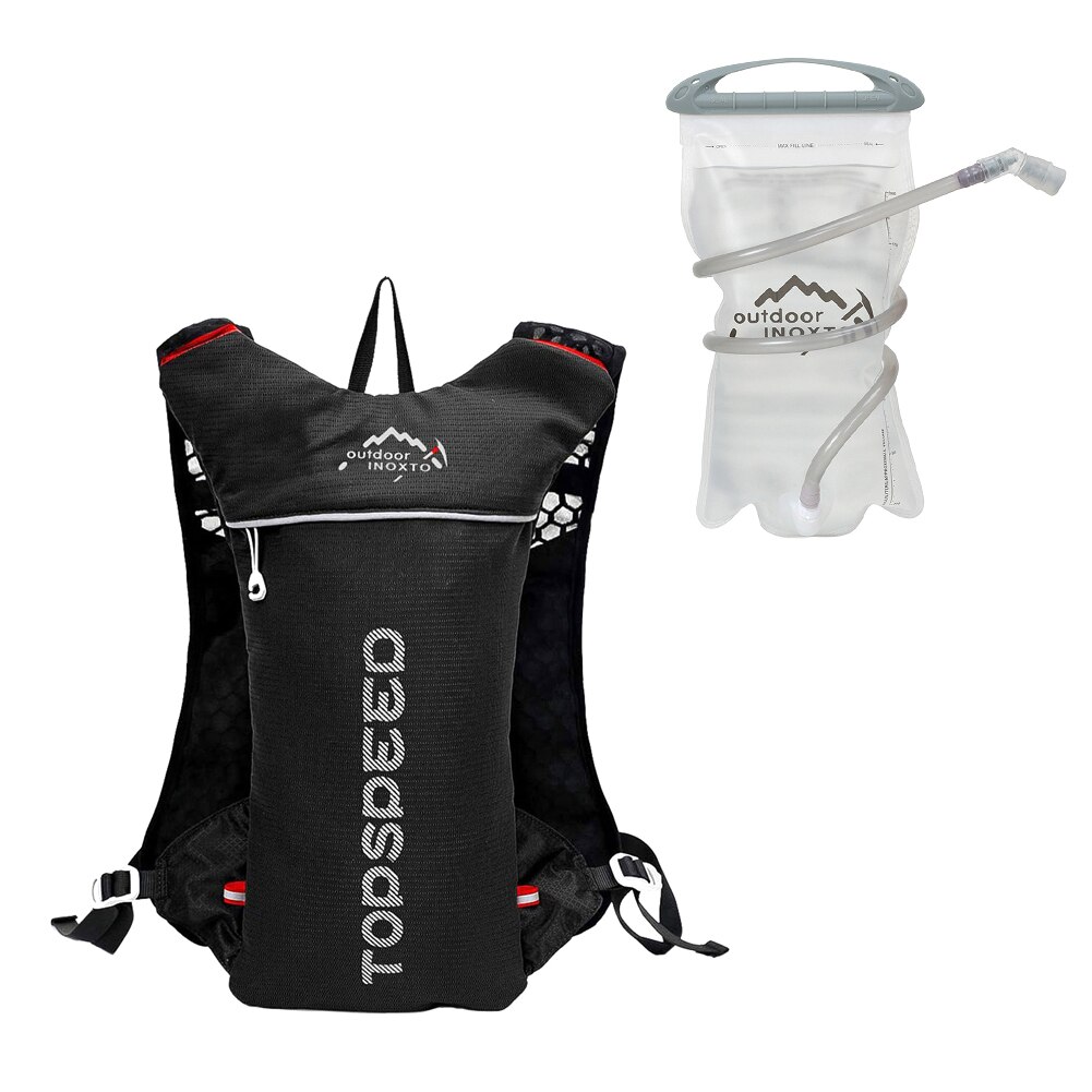 Cycling Backpack Outdoor Jogging Sports Hydration Backpack Optional 1.5 Bladder Water Bag For Backpack Running Hiking: Black