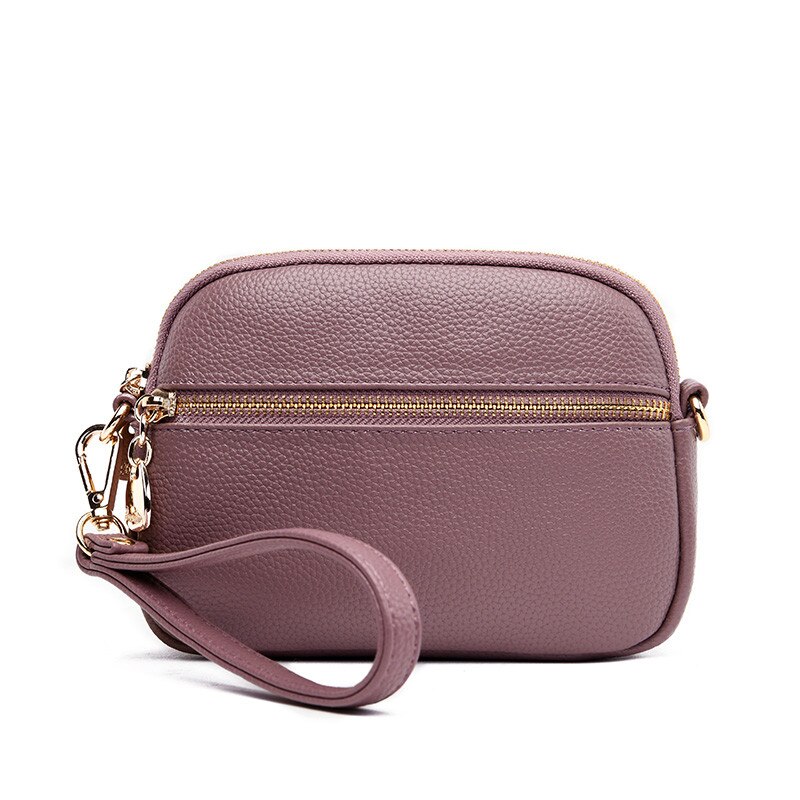 mini Borse Delle Donne Messaggero Piccola Borsa Tracolla in Pelle Femminile sacco Borsa con Tracolla per Le Donne Signore di sacchetto di Frizione Del Telefono mobile Bolsas: viola