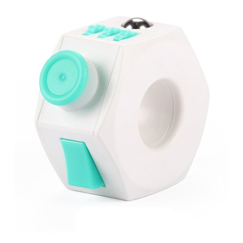 Office Stress Relief Hands Autism ADHD Anxiety Relief Focus Kids 6 Sides Magic Anti Stress Cube Spinner Toys Boredom Finger Toys: green