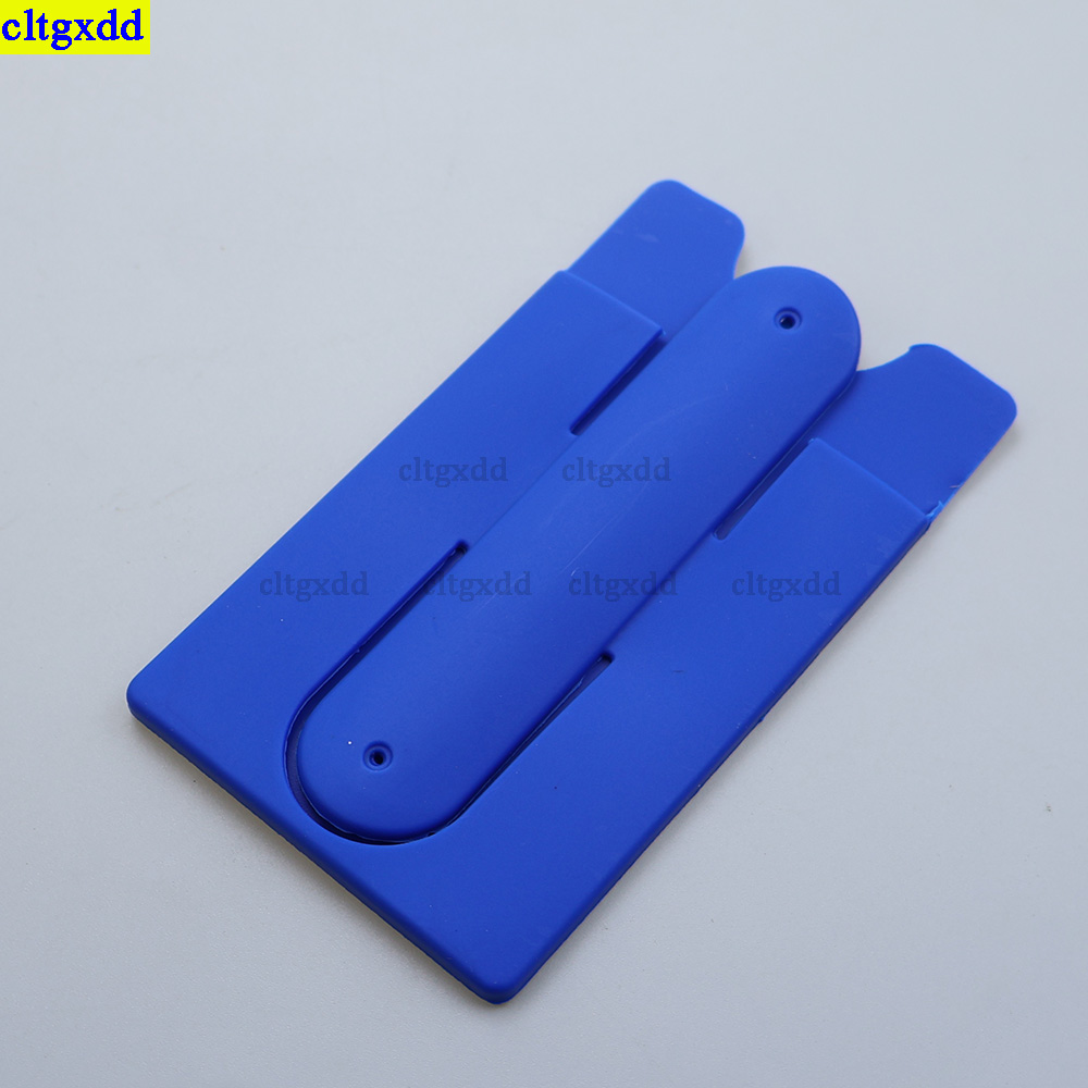 Cltgxdd 1 peça titular do cartão de telefone preguiçoso elástico silicone id do telefone titular do cartão de crédito adesivo universal carteira titular do cartão: Laranja