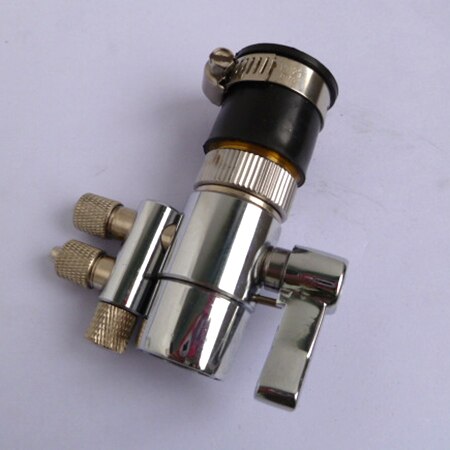 Aireador de grifo de Metal cromado adaptador de desviación Dual para purificador de agua, accesorios de irrigador Oral, interruptor de válvula: Rubber Adapter