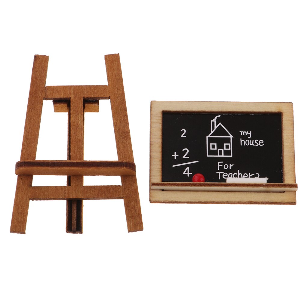 Mini Wood Double Sided Whiteboard Chalkboard Stand kids Painting Drawing Boards
