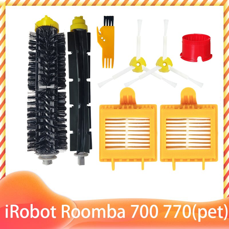 Cepillo principal de para iRobot Roomba, cepillos laterales, accesorios de filtro Hepa, Serie 700, 770, 780, 790, 772, 774, 775, 760: Set 1