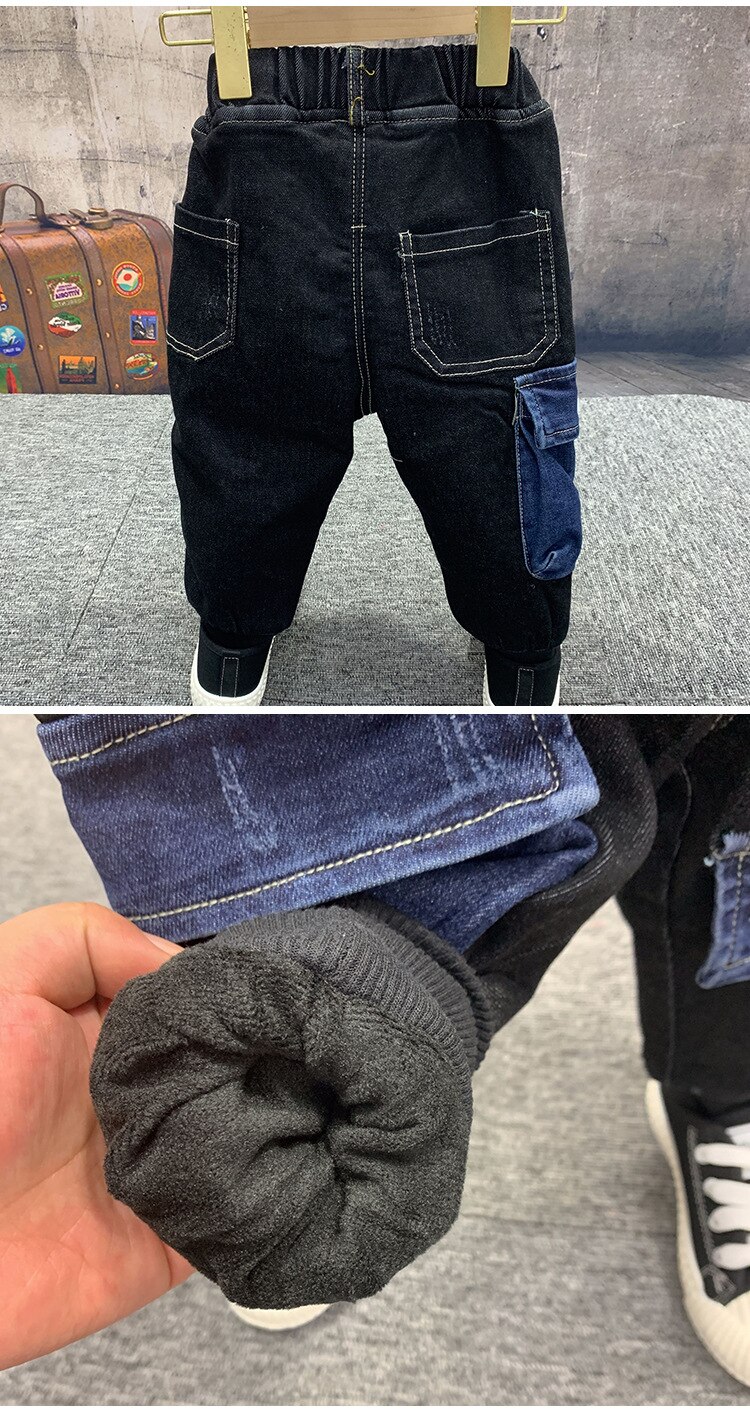 Baby jongens kleding sets winter kinderen warme gebreide trui, dikke jeans 2 stuks pakken jongens sport kinderkleding kleding 2-6