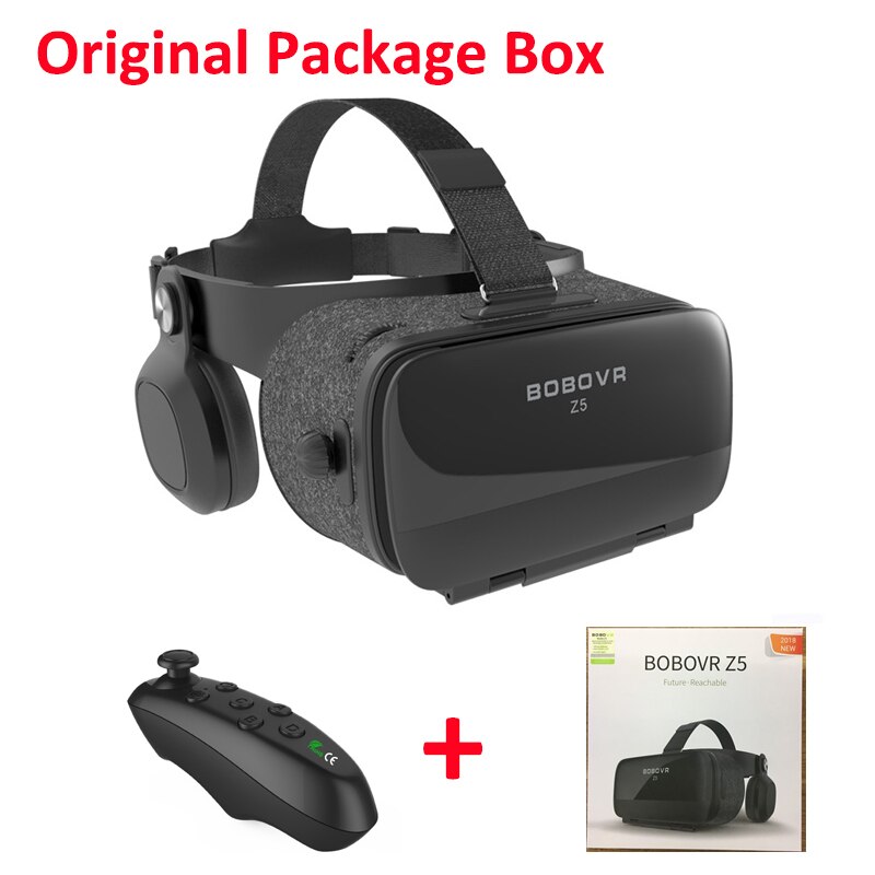 Bobo Bobovr Z5 Casque VR Virtuelle Realität Gläser 3D Brille Headset Helm Für Smartphone Clever Telefon Viar Fernglas Video Spiel: Kasten mit ControllerA