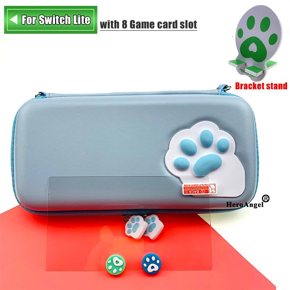Robuste reisetasche für nintendo switch/lite-zubehör, schützende hartschalen-tragetasche für die switch mini-konsole: Hellblau