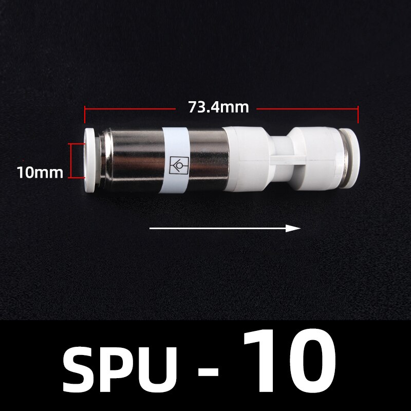 Air Pneumatic Check Valve One Way Non-return Valve Hose Tube One Touch Qucik Fitting Connector Coupling: SPU-10