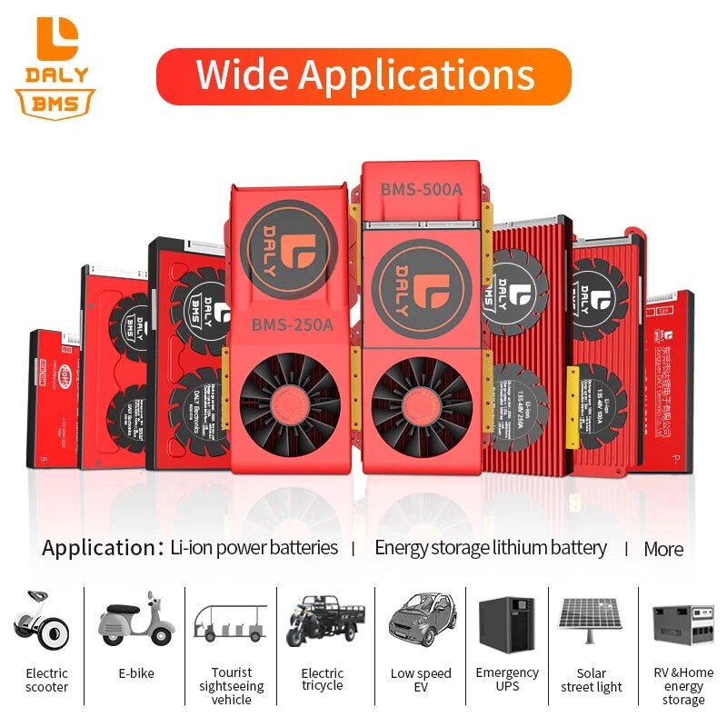 DALY BMS 6S 24V 15A 20A 30A 40A 50A 60A 80A 100A 18650 PCM PCBA Lithium-Ionen Polymer NCM NMC Batterie Pack Mit Balance