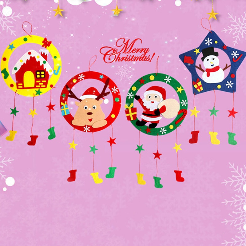 DIY Christmas Wind Chimes Kits Educational Toys Craft Kits Xmas Decoration DIY Wind Chimes For Kids Child
