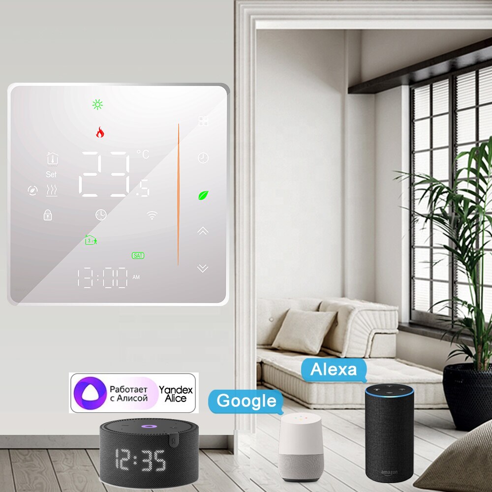 Tuya Smart Leven Wifi Thermostaat Voor Gas Boiler En Warme Vloer Verwarming Thuis Temperatuur Controller Smartthings Alexa Google Siri