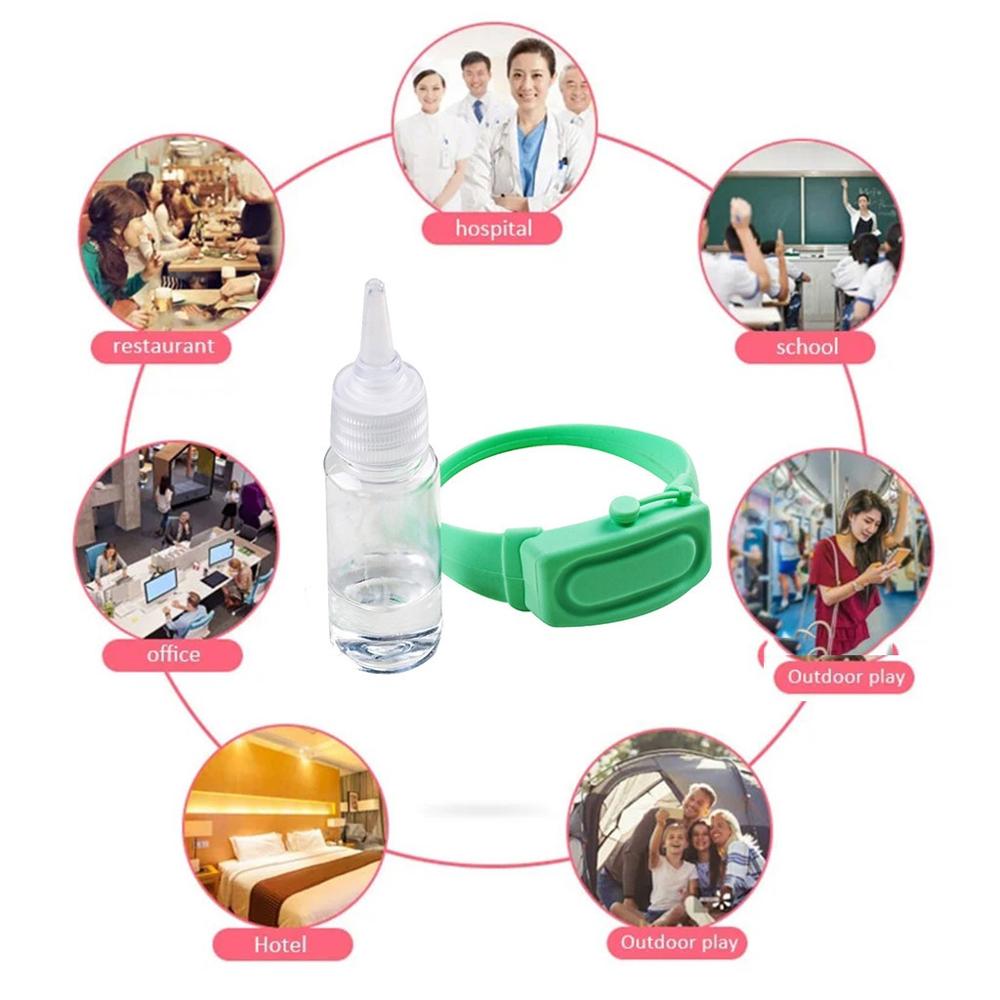 3PCWristband Hand Dispenser Hand Sanitizer Dispensing Silica gel Wearable Dispenser Pumps Disinfecta Wristbands Hand Band Wrist