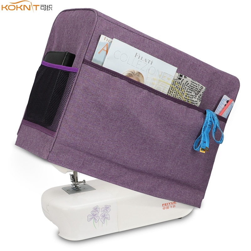 KOKNIT Large Capacity Sewing Machine Dust Cover with Storage Pockets Portable Storage Bag Sewing Machine Bags For Women Mom