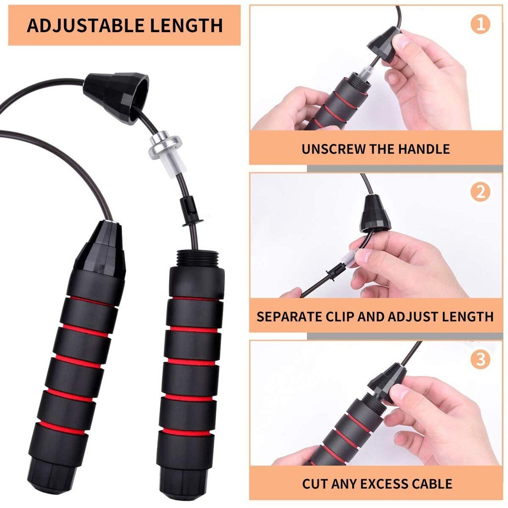 Adult Student Jumping Rope Easy to Adjust Comfortable Handles Adjustable Rope adjust to the length Appropriate for all ages