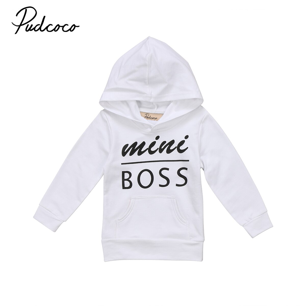 lässig Baby Junge Mädchen Mini Chef Hoodie Spitzen Kleinkind Neugeborenen Mit Kapuze Sweatshirt draussen NEUE: weiß / 12m