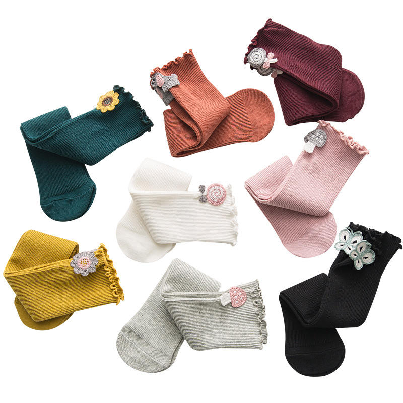 BalleenShiny Baby Mädchen Socken Neugeborenen Socken 100% Baumwolle Kleinkind freundlicher Socke Nette Karikatur Cirl Aufgeschichtet Socken 1-12 T freundlicher