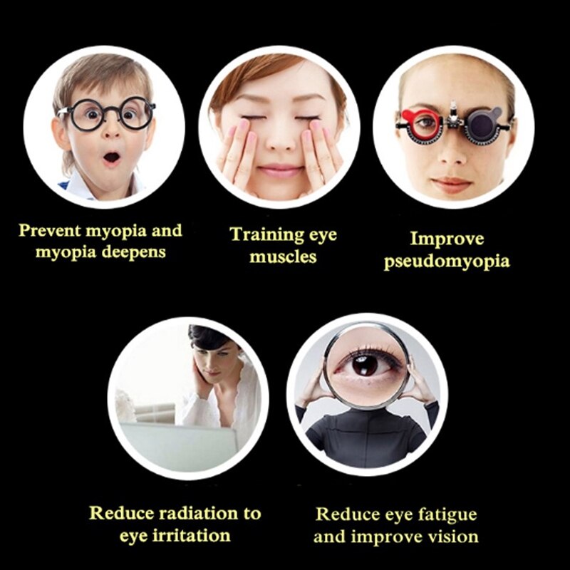 Pin Hole Glasses Eye Vision Care Wearable Corrective Glasses Improver Stenopeic Pinhole Relieve Fatigue Eye Color Protection