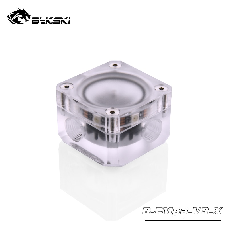 Bykski Watercooler Flow Meter 6-Way G1/4 Draad Flow Meter Fitting 5V A-RGB Licht Toauracoolant Filtercomputer koeler, fittings