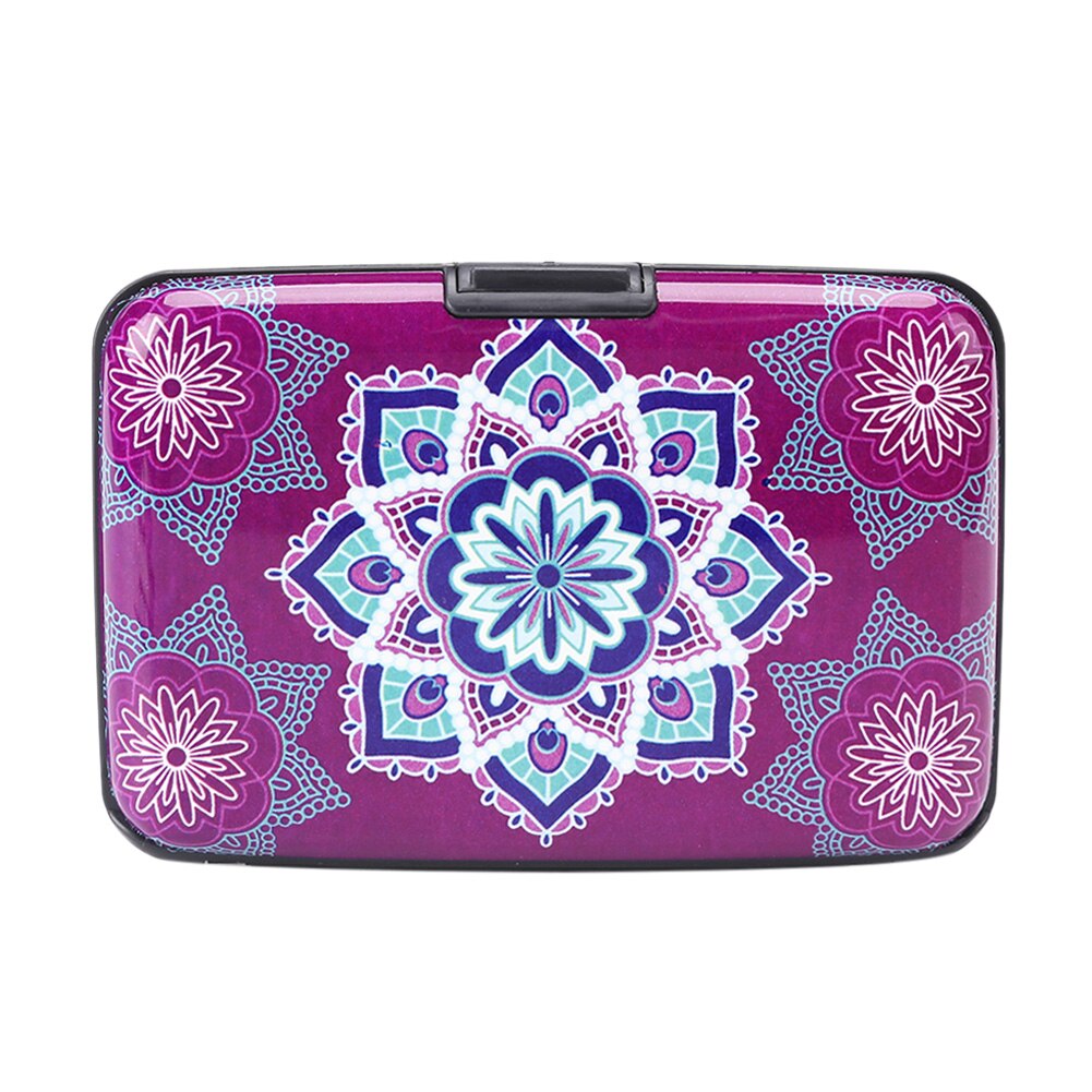 Kreditkarte Tasche Halfter RFID Aluminium Zebra Ebene aufbringen Brieftasche Frauen Männer Metall Geschäft Bank Karte Schutz fallen Geldbörse: F