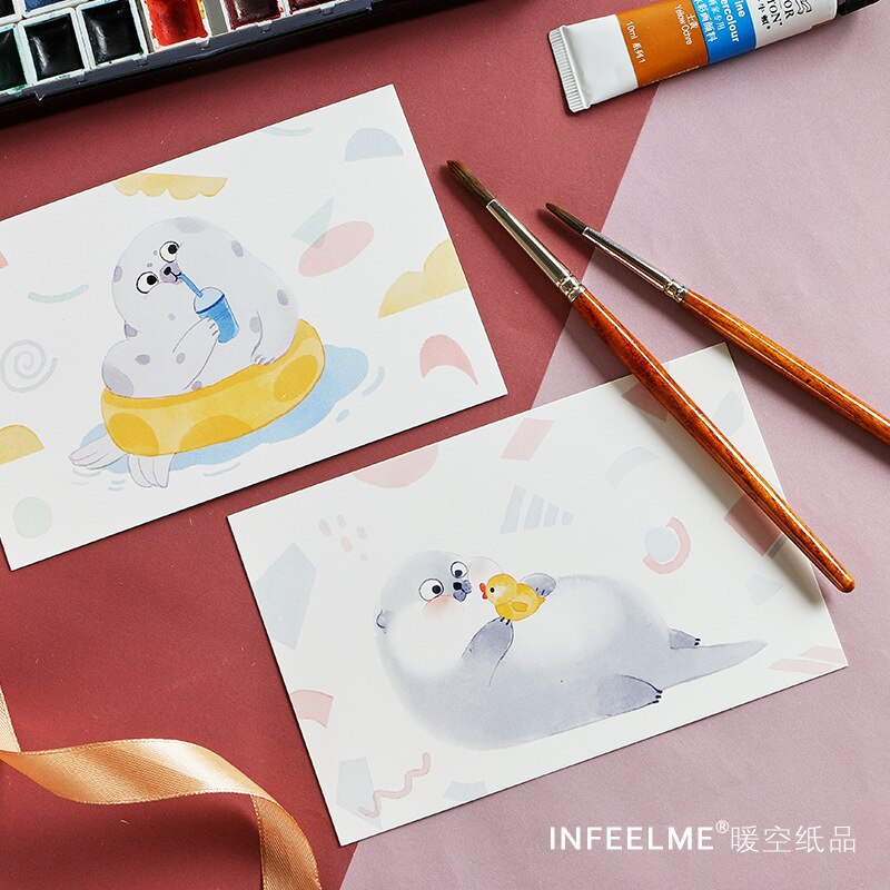 30 Sheets/Set Eternal Love Series Paper Postcard Cute Animals Greeting Card Birthday Card Message Card