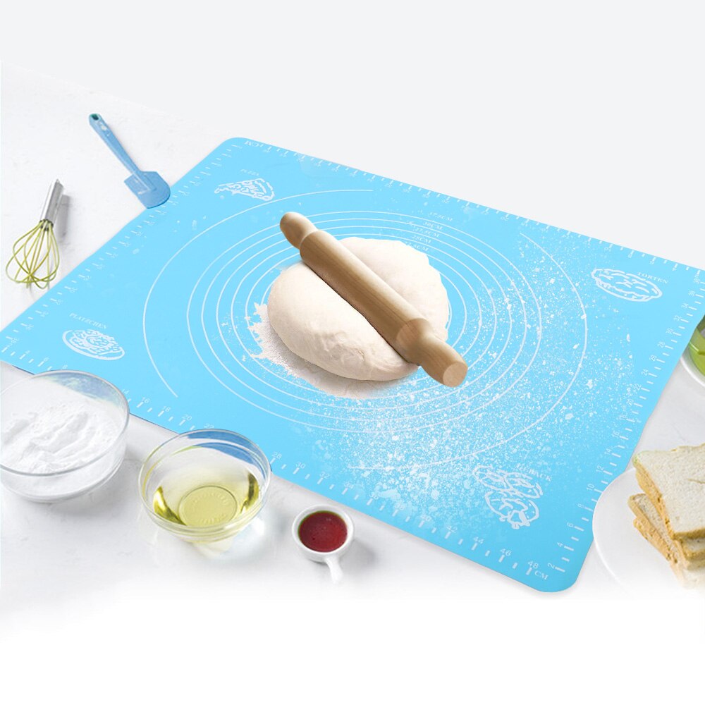 Silicone Kneading Dough Mat Scale Non-Stick Kitchen Baking Tool Cake Board Large Soft High Temperature Rolling Dough Pad