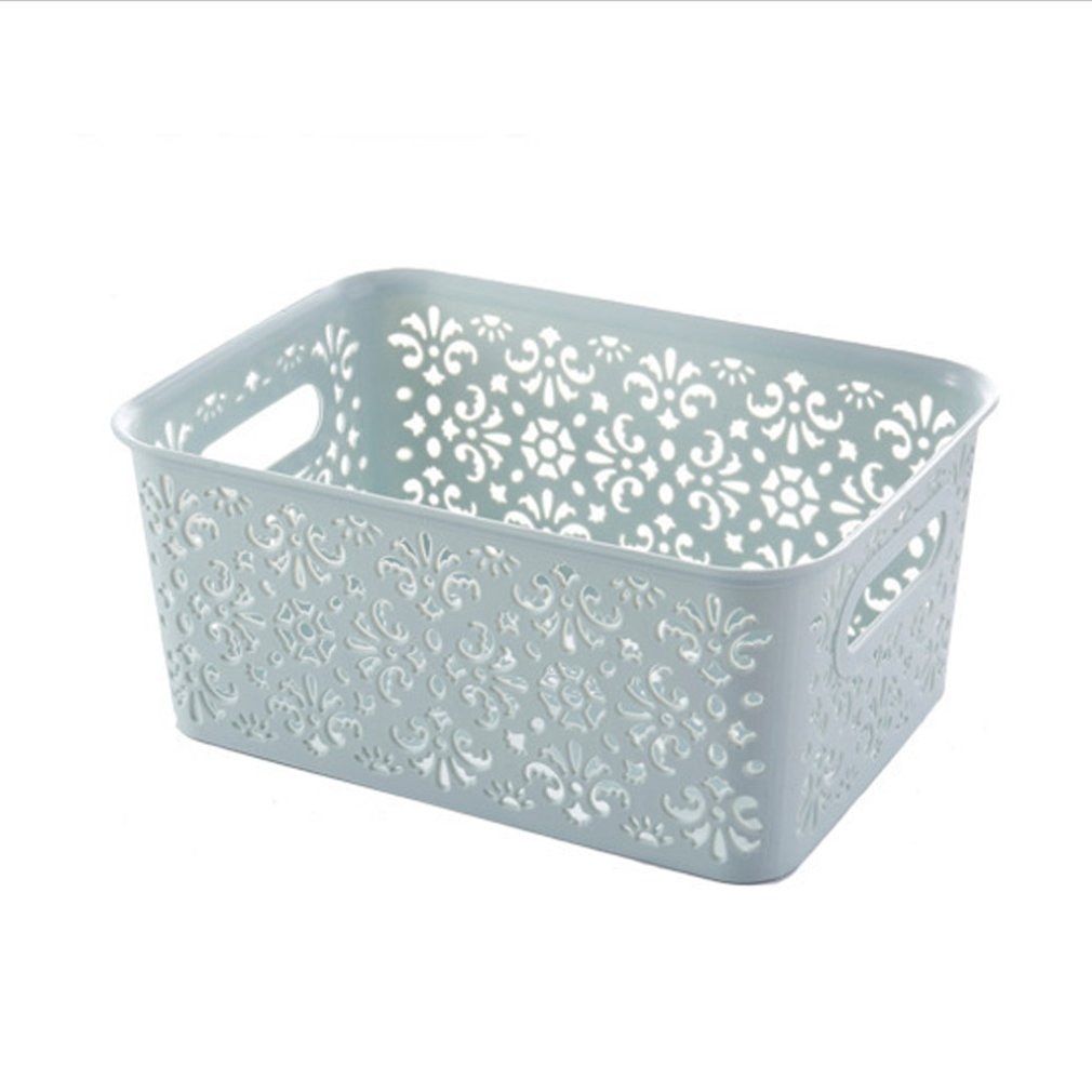Desktop Hollow Storage Basket Home Hollow Storage Drawers Fresh Spacer Layer Rack Plastic Clothes Toys Storage Container