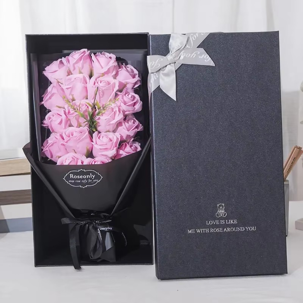 Künstliche Blumensträuße Rosenstrauß Geschenkbox für Freundin murmeln Weihnachten Valentinstag Geburtstag Hochzeitsgeschenk