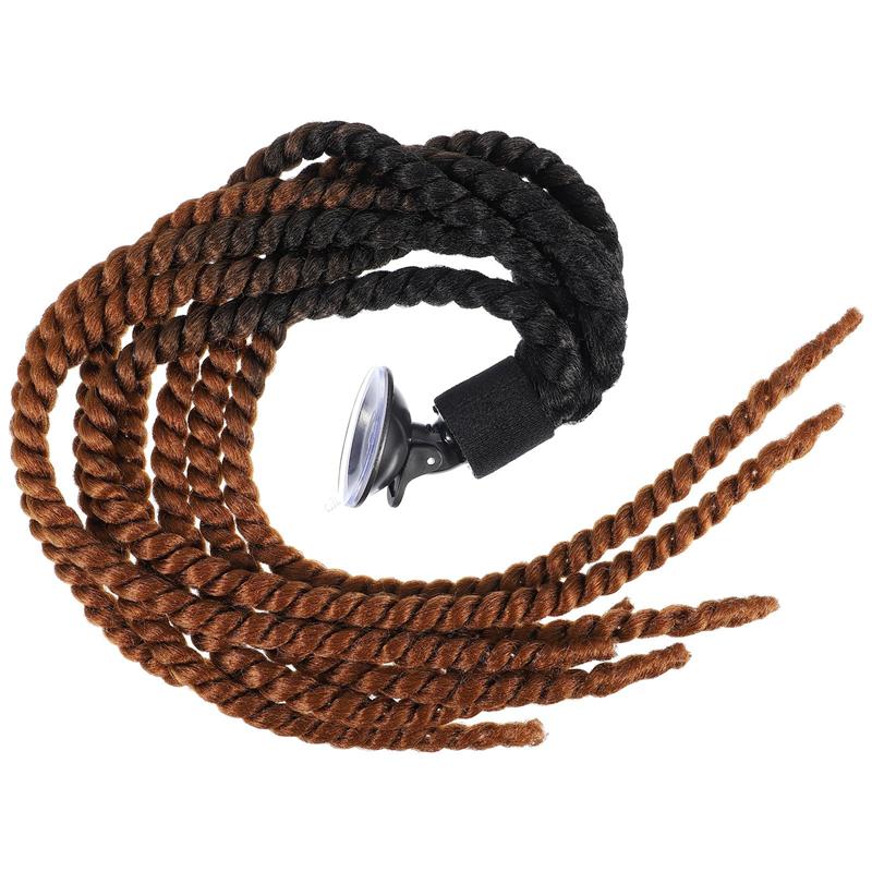 Casco de motocicleta para mujer, trenzas, peluca para cascos de moto: B