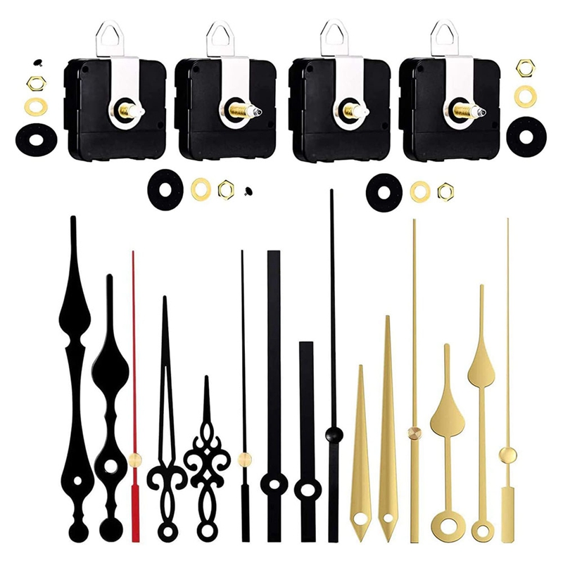 Silent Quartz Clock Movement, 4 Kinds of Shaft Clock Movement Long and Short Shaft Clock Mechanism, Wall Clock DIY