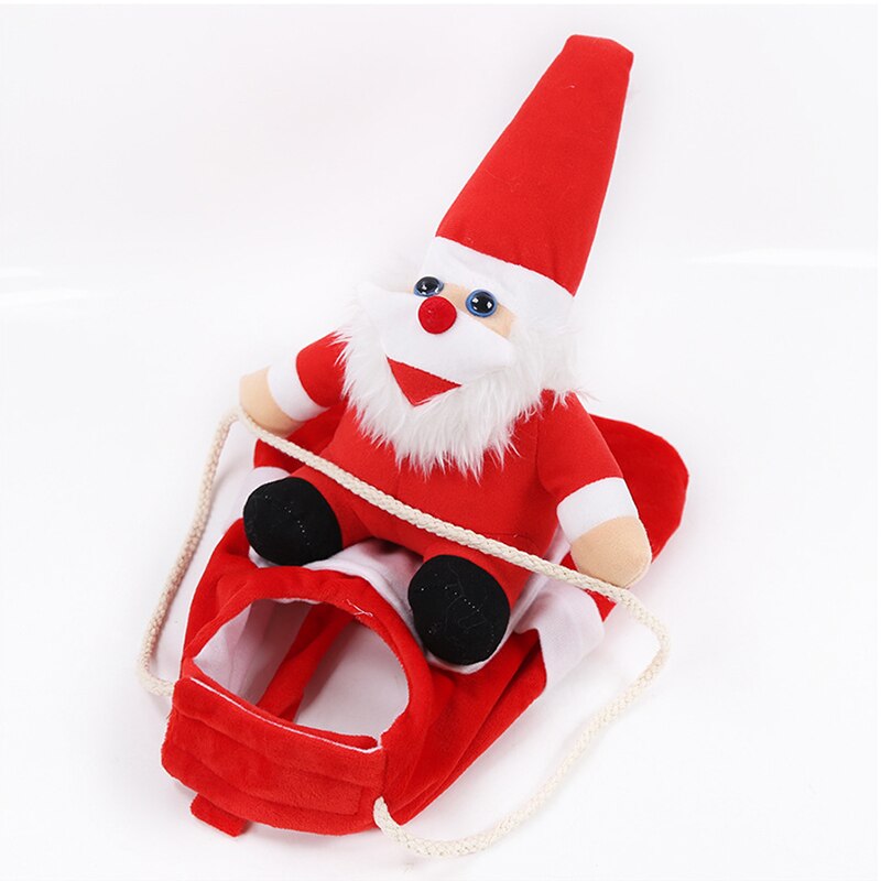 Kerst Kerstman Pet Dog Fancy Dress Jasje Kostuum Outfit Kleding Huisdier Rijden Set Apparel: L