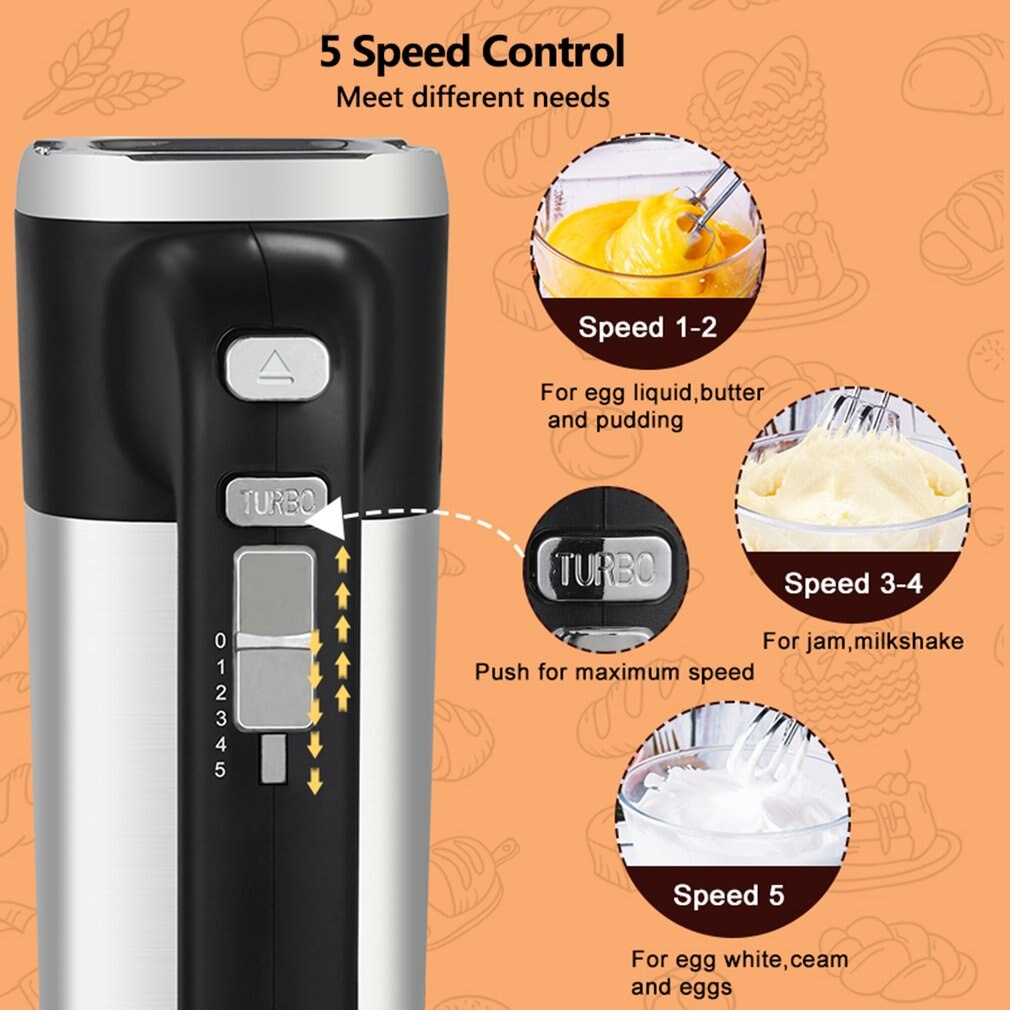 Mini Electric Food Blenders Egg Beater Whisk Multifunctional Food Processor Kitchen Mini Electric Manual Cooking Baking Tool