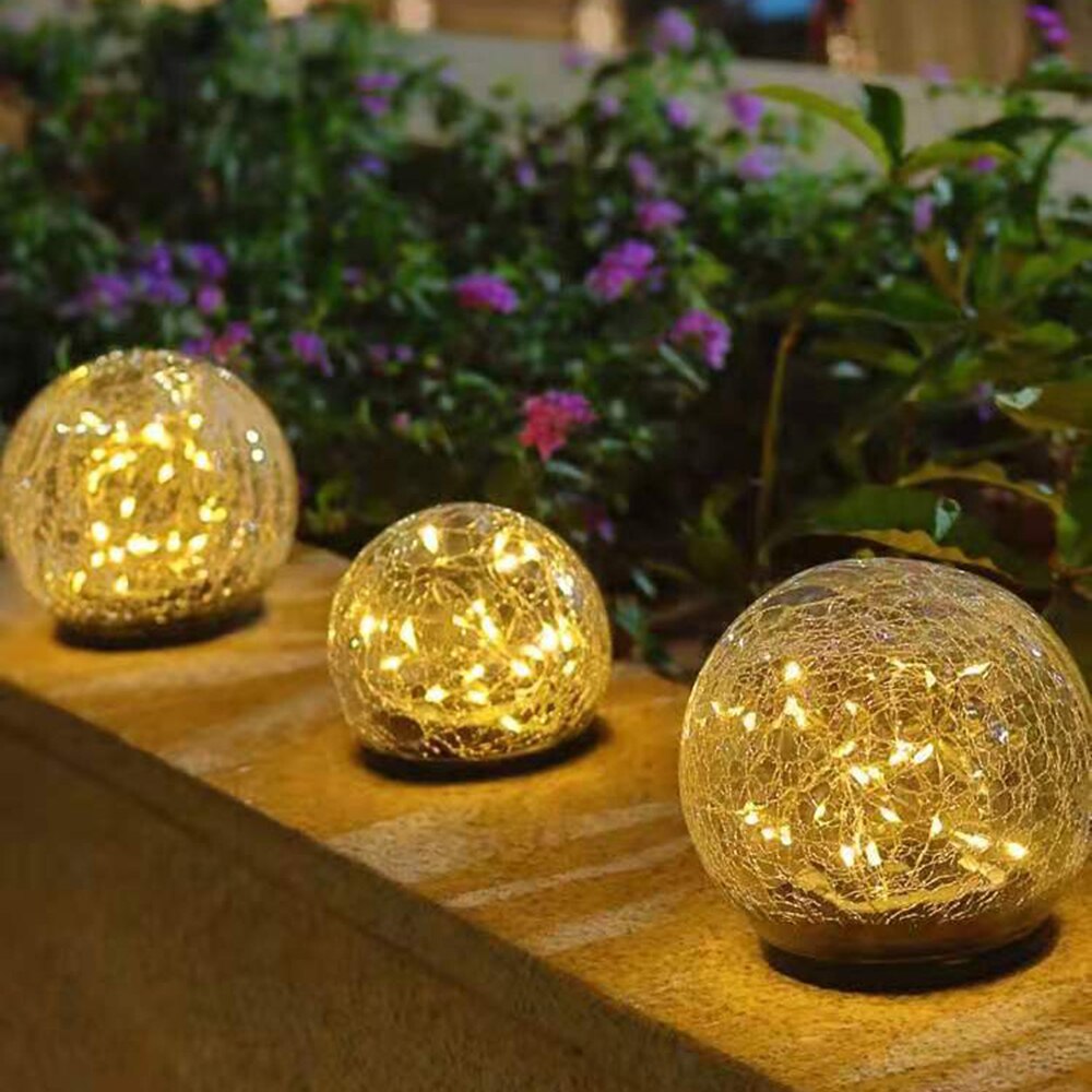 Led Solar Ground Light Tuin Binnenplaats Decoratie Begraven Licht Kerst Outdoor Glas Bal Licht