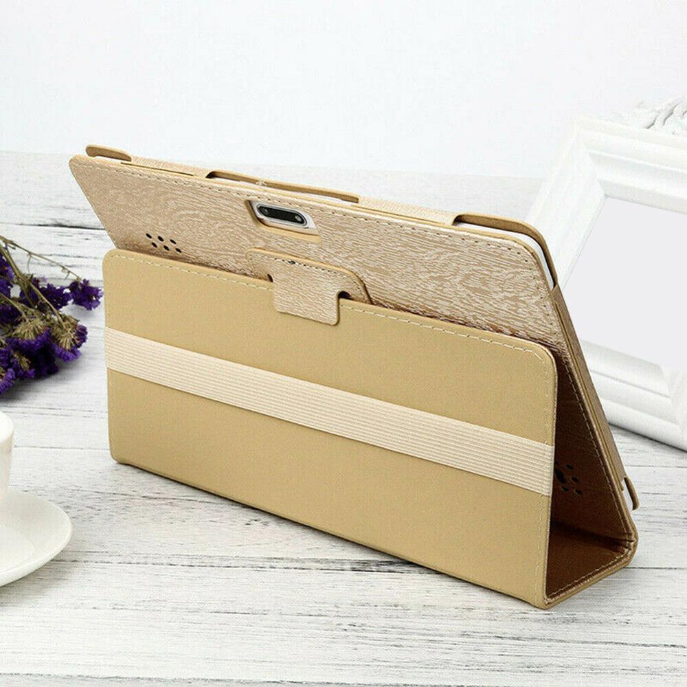 Universele Bescherming Cover Leather Case Voor 10 10.1 Inch Android Tablet Pc Opvouwbare Tablet Gevallen Beschermhoes: Goud