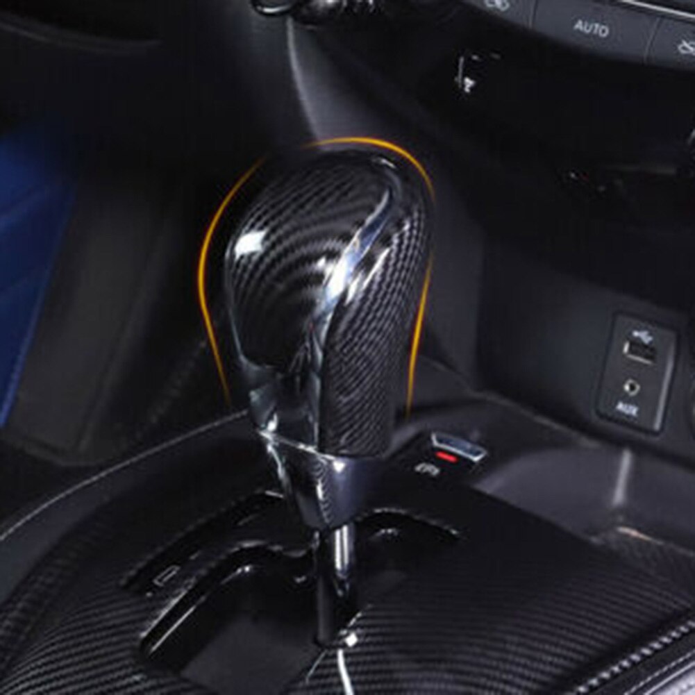 Carbon Fiber Style Gear Shift Knob Trim Cover For Nissan Teana Altima