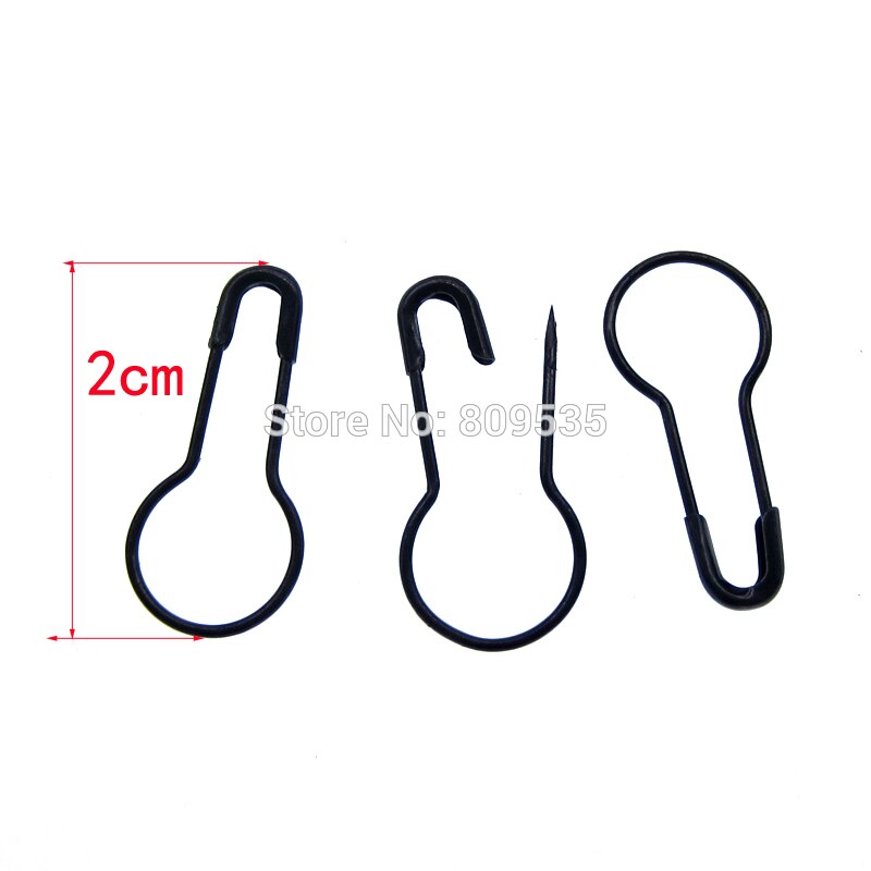 100pcs Black copper small safety pins DIY Craft Supplies round calabash buckle pins clothes knitting for sewing tool 20mm