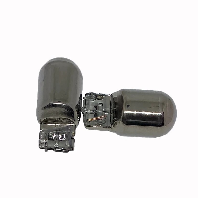 Lámpara de señal de giro automático para coche, Bombilla cromada plateada de 12V 7440 T20 7443 W21W W21/5W, luz trasera de marcha atrás, color rojo ámbar, 1/2 piezas