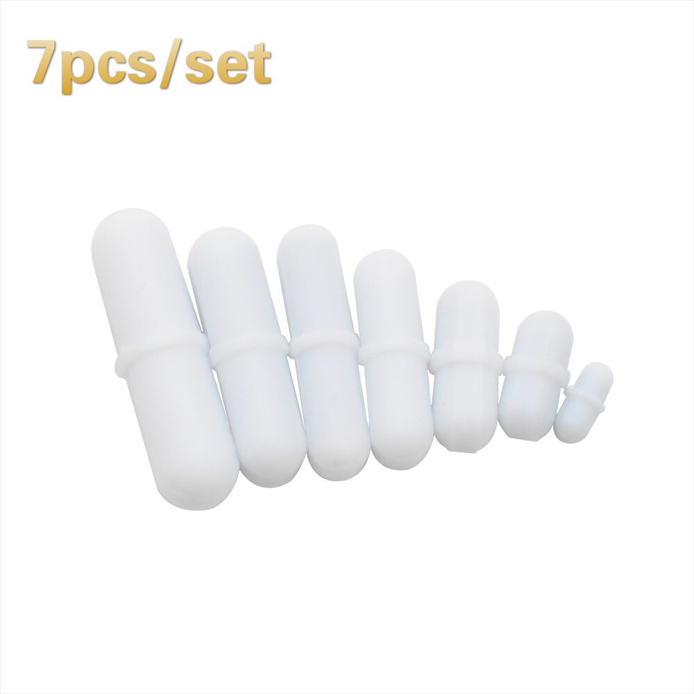 7Pcs/set Laboratory Chemical Stirring Bar Rotating Biological Stirrer Magnetic Rod Corrosion Resistant Practical PTFE Mixer